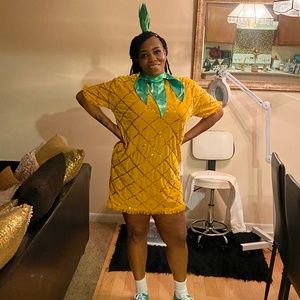 Adult Halloween Costume “FINEAPPLE” 3 Piece SET